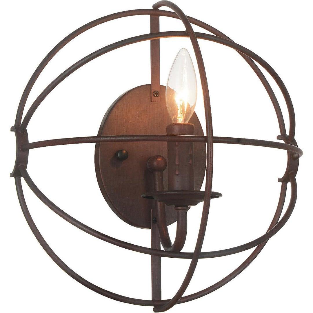 Brown Orbit Cage Wall Sconce - LV LIGHTING