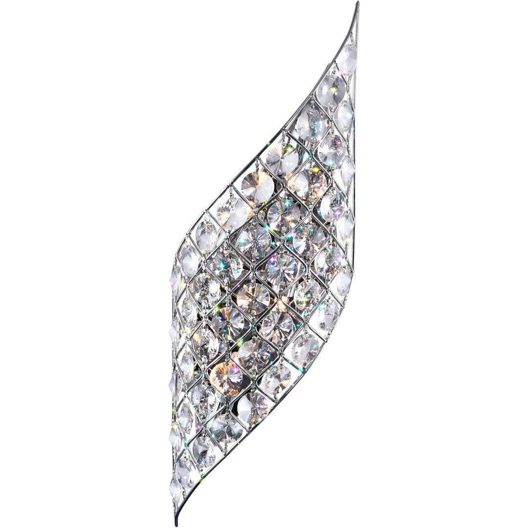 Chrome with Crystal Cruvey Wall Sconce - LV LIGHTING