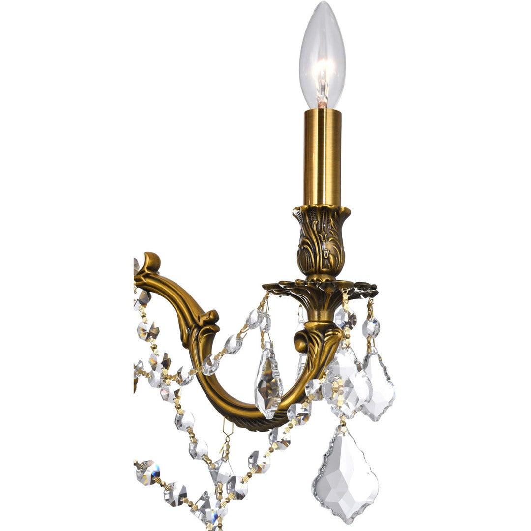 Steel with Crystal Drop and Strand Wall Sconce - LV LIGHTING
