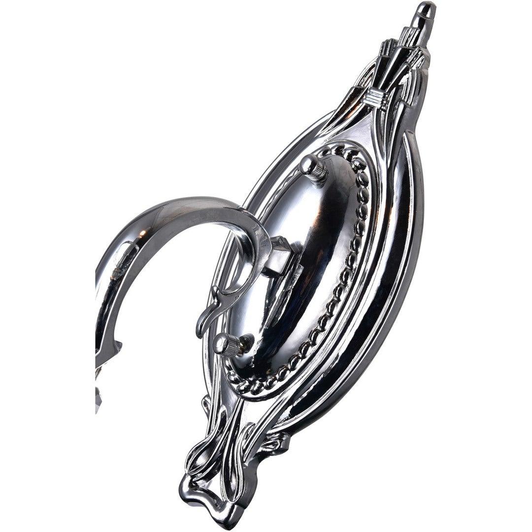 Chrome with Crystal Drop Single Light Wall Sconce - LV LIGHTING