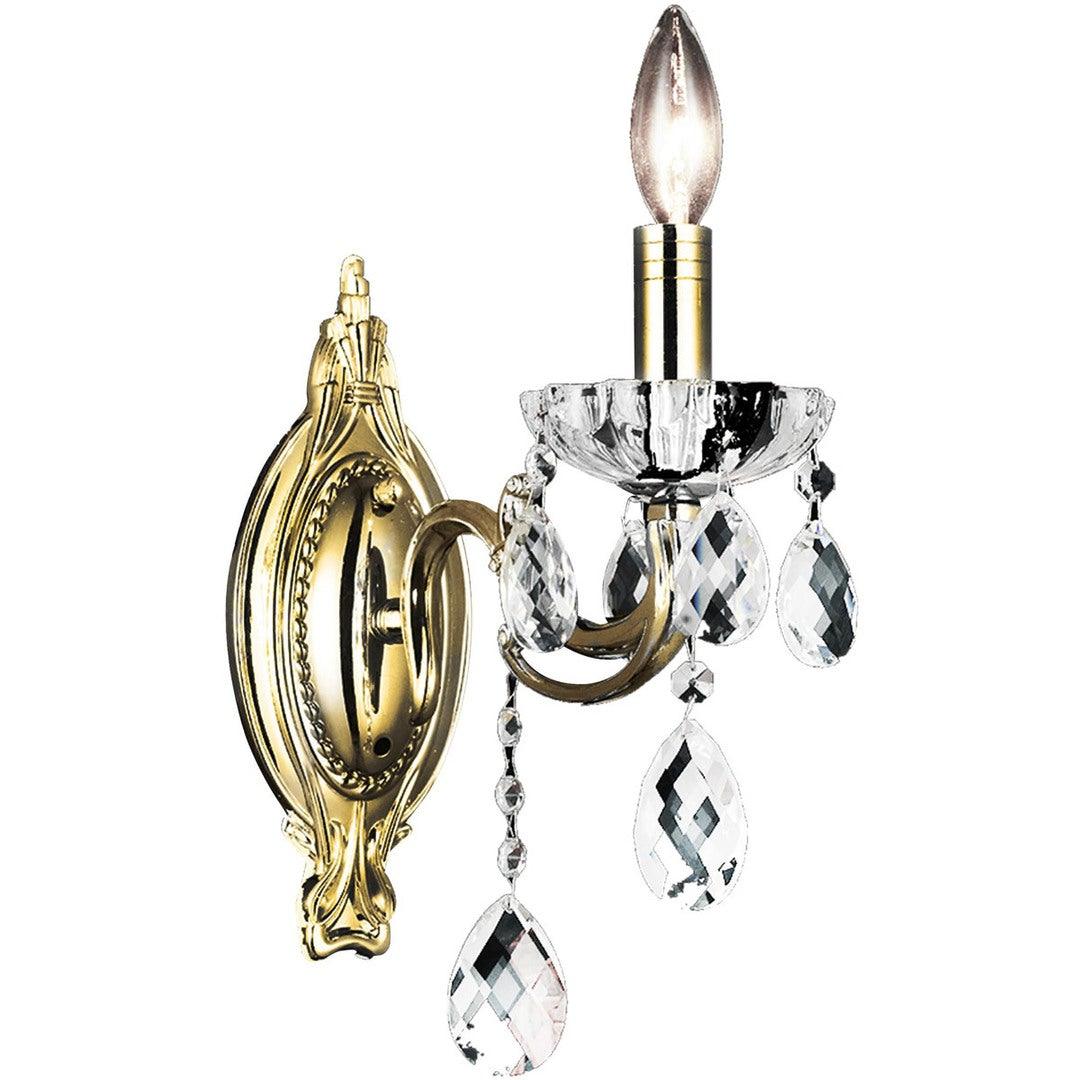 Steel with Crystal Drop and Strand Wall Sconce - LV LIGHTING