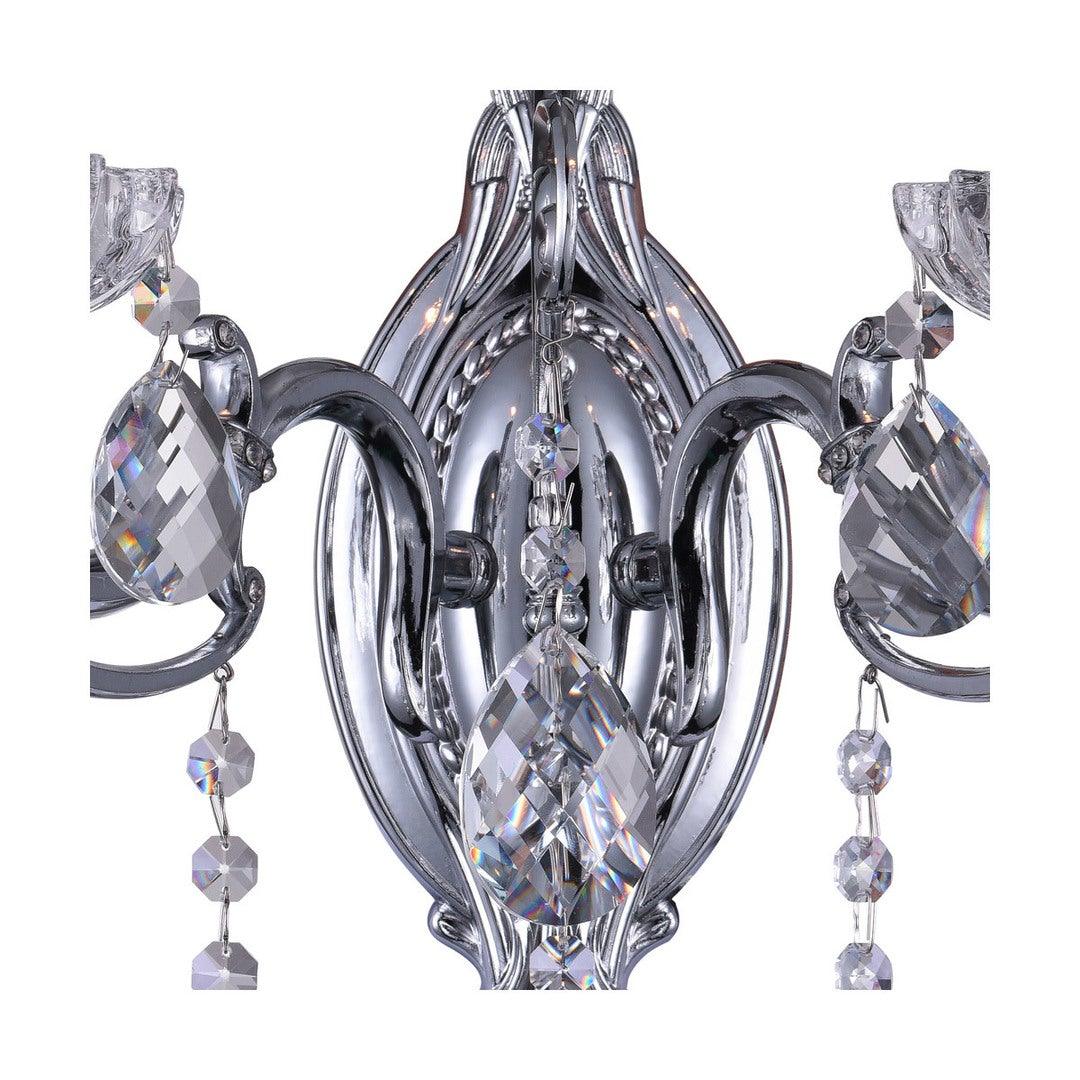 Steel with Crystal Drop and Strand Wall Sconce - LV LIGHTING