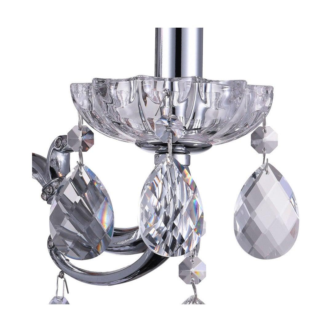 Steel with Crystal Drop and Strand Wall Sconce - LV LIGHTING