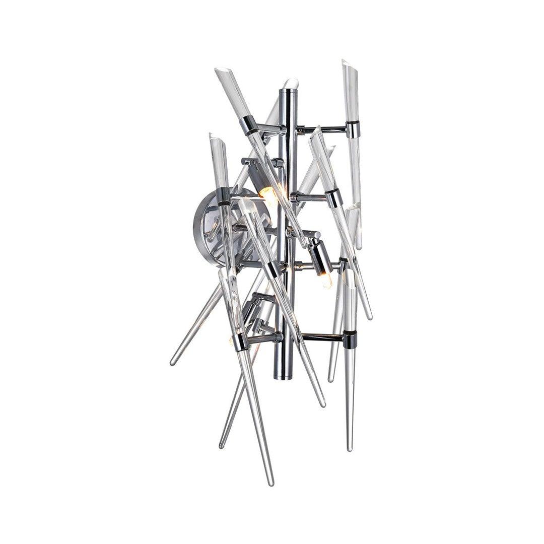 Chrome with Crystal Rod Wall Sconce - LV LIGHTING