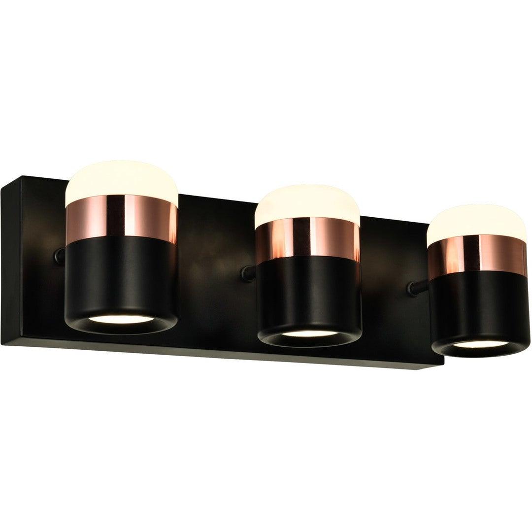 LED Black with Copper Ring Vanity Light - LV LIGHTING