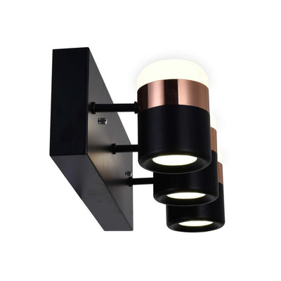 LED Black with Copper Ring Vanity Light - LV LIGHTING
