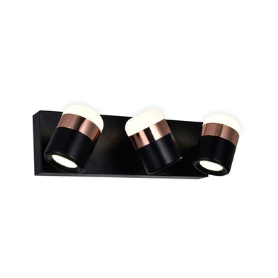 LED Black with Copper Ring Vanity Light - LV LIGHTING