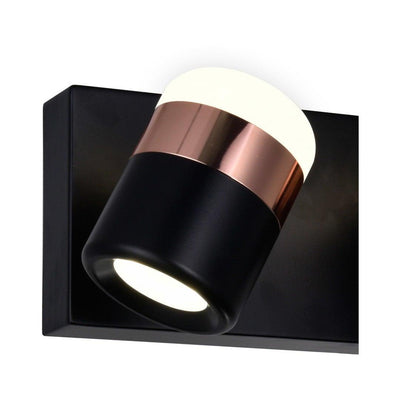 LED Black with Copper Ring Vanity Light - LV LIGHTING
