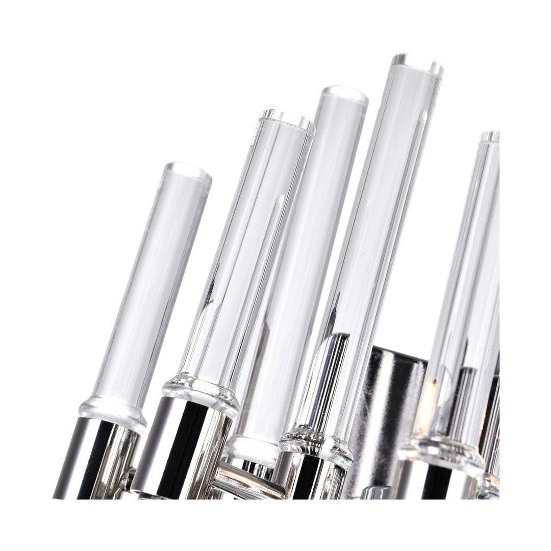 Polished Nickel with Clear Crystal Rod Vanity Light - LV LIGHTING