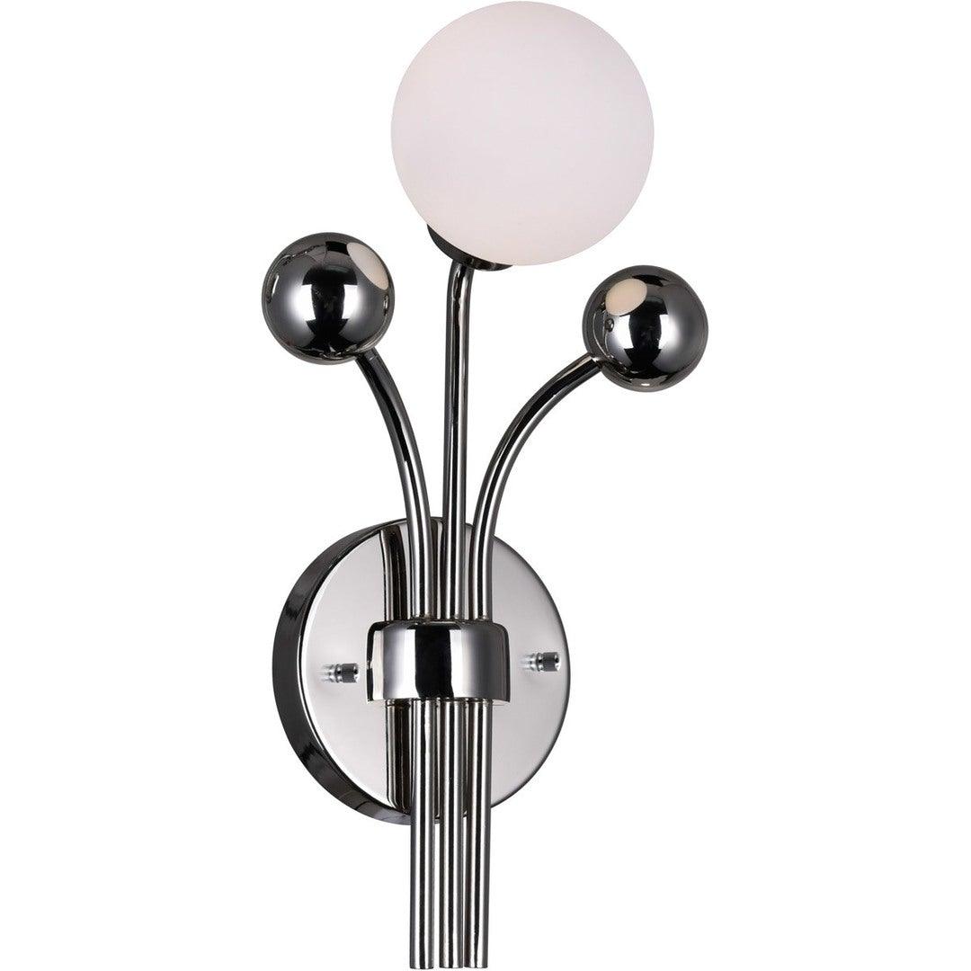 Steel with Frosted Glass Globe Wall Sconce - LV LIGHTING