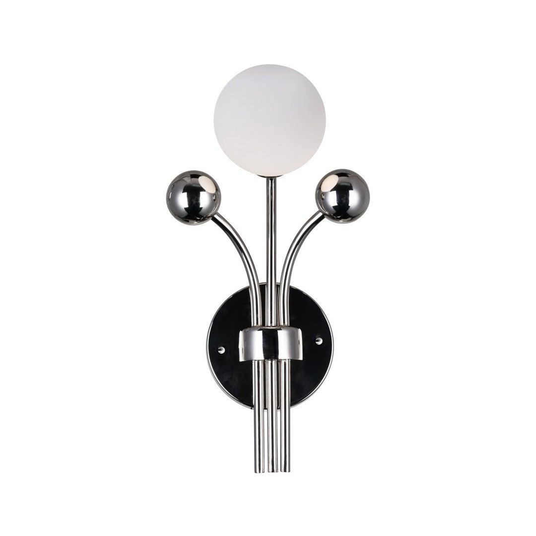 Steel with Frosted Glass Globe Wall Sconce - LV LIGHTING