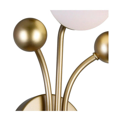 Steel with Frosted Glass Globe Wall Sconce - LV LIGHTING