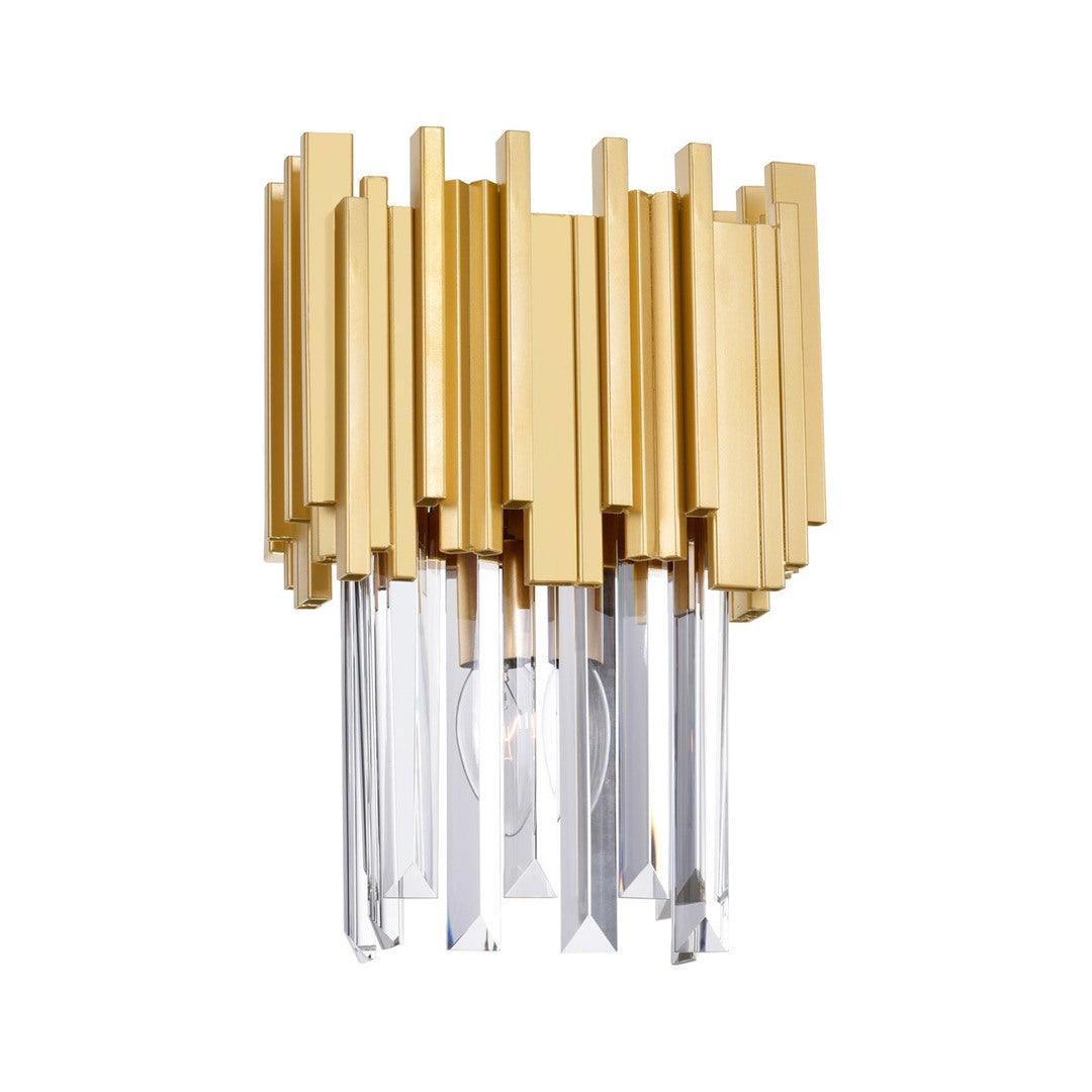 Medallion Gold with Crystal Rod Wall Sconce - LV LIGHTING