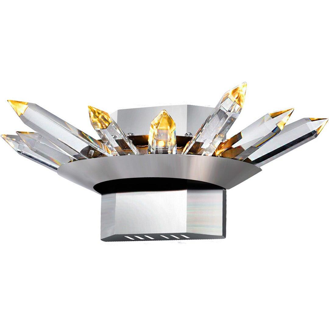 Polished Nickel with Clear Crystal Wall Sconce - LV LIGHTING