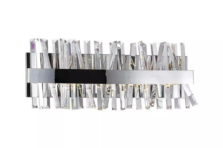 LED Chrome with Crystal Rod Vanity Light - LV LIGHTING