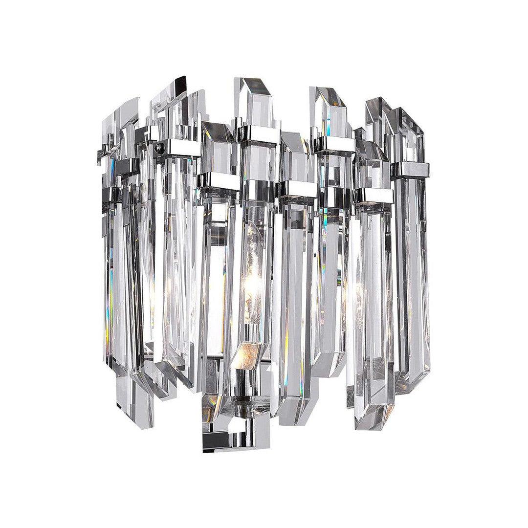 Chrome with Clear Crystal Rod Wall Sconce - LV LIGHTING