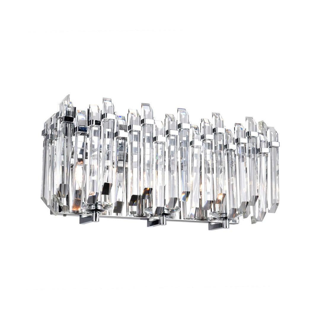Chrome with Clear Crystal Rod Vanity Light - LV LIGHTING