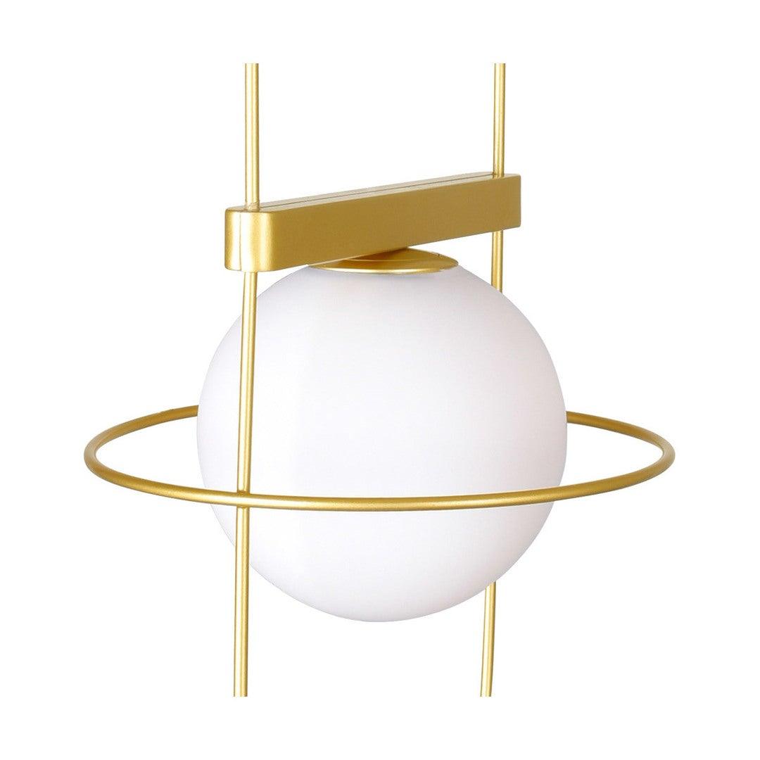 Medallion Gold with Frosted Glass Globe Table Lamp - LV LIGHTING
