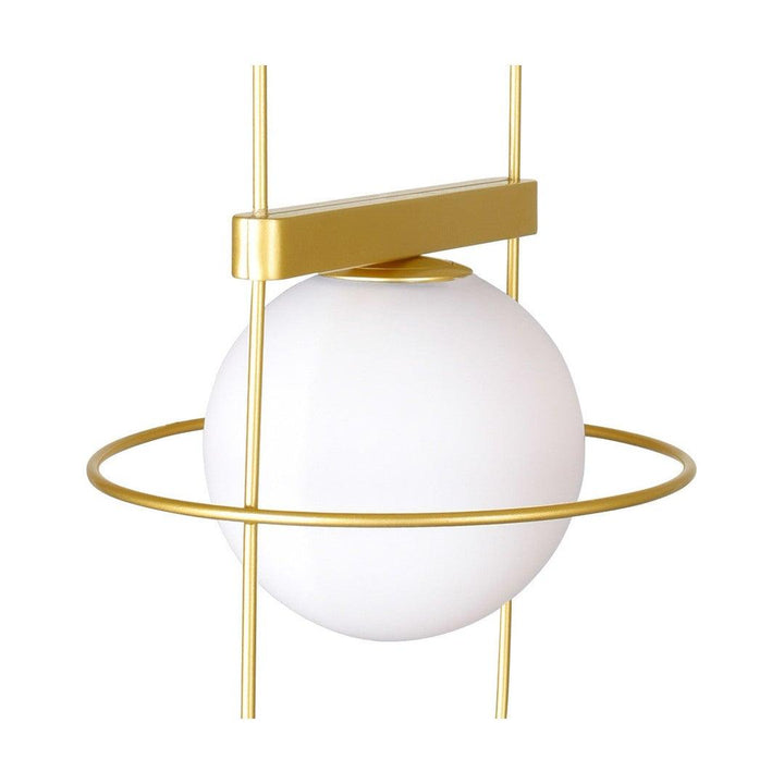 Medallion Gold with Frosted Glass Globe Table Lamp - LV LIGHTING