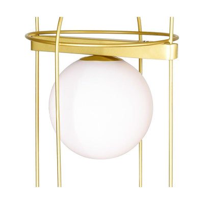 Medallion Gold Oval Frame with Frosted Globe Table Lamp - LV LIGHTING