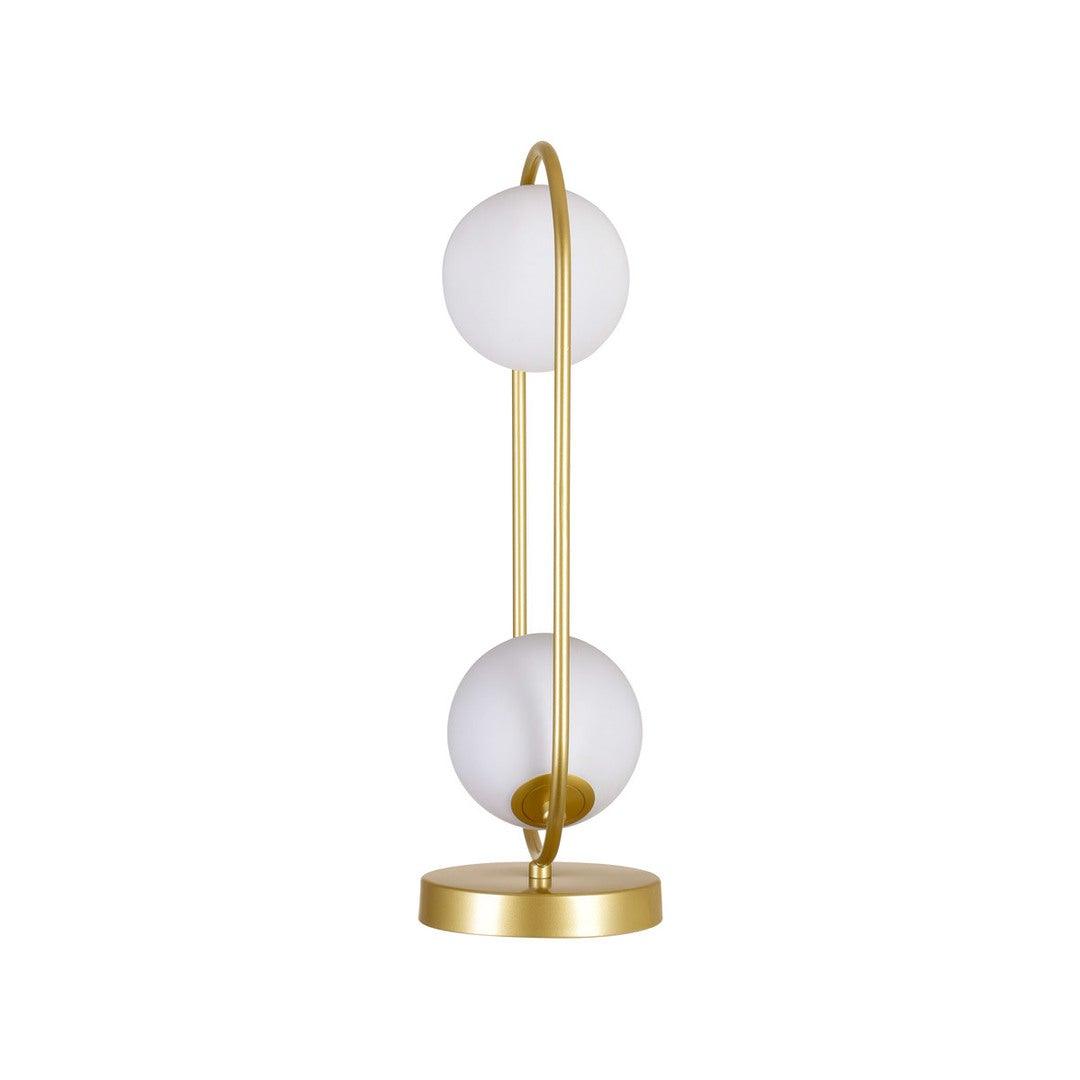 Medallion Gold with Frosted Globe Table Lamp - LV LIGHTING