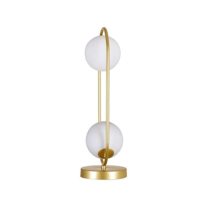 Medallion Gold with Frosted Globe Table Lamp - LV LIGHTING