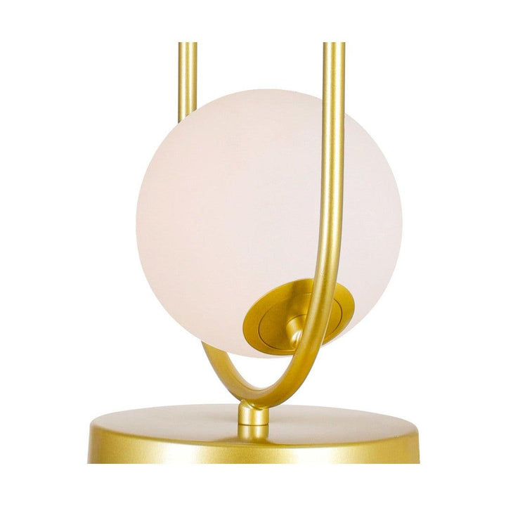 Medallion Gold with Frosted Globe Table Lamp - LV LIGHTING