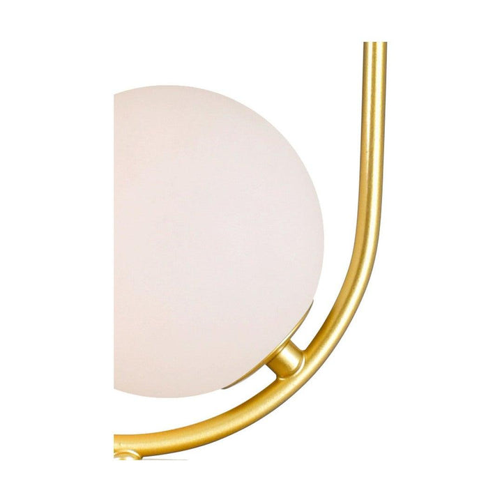 Medallion Gold with Frosted Globe Table Lamp - LV LIGHTING