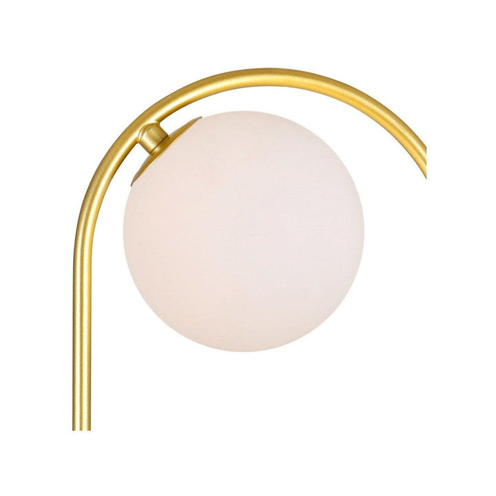 Medallion Gold with Frosted Globe Table Lamp - LV LIGHTING