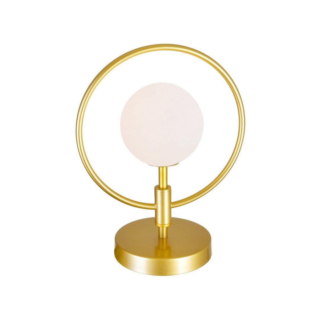 Medallion Gold Ring Frame with Frosted Globe Table Lamp - LV LIGHTING