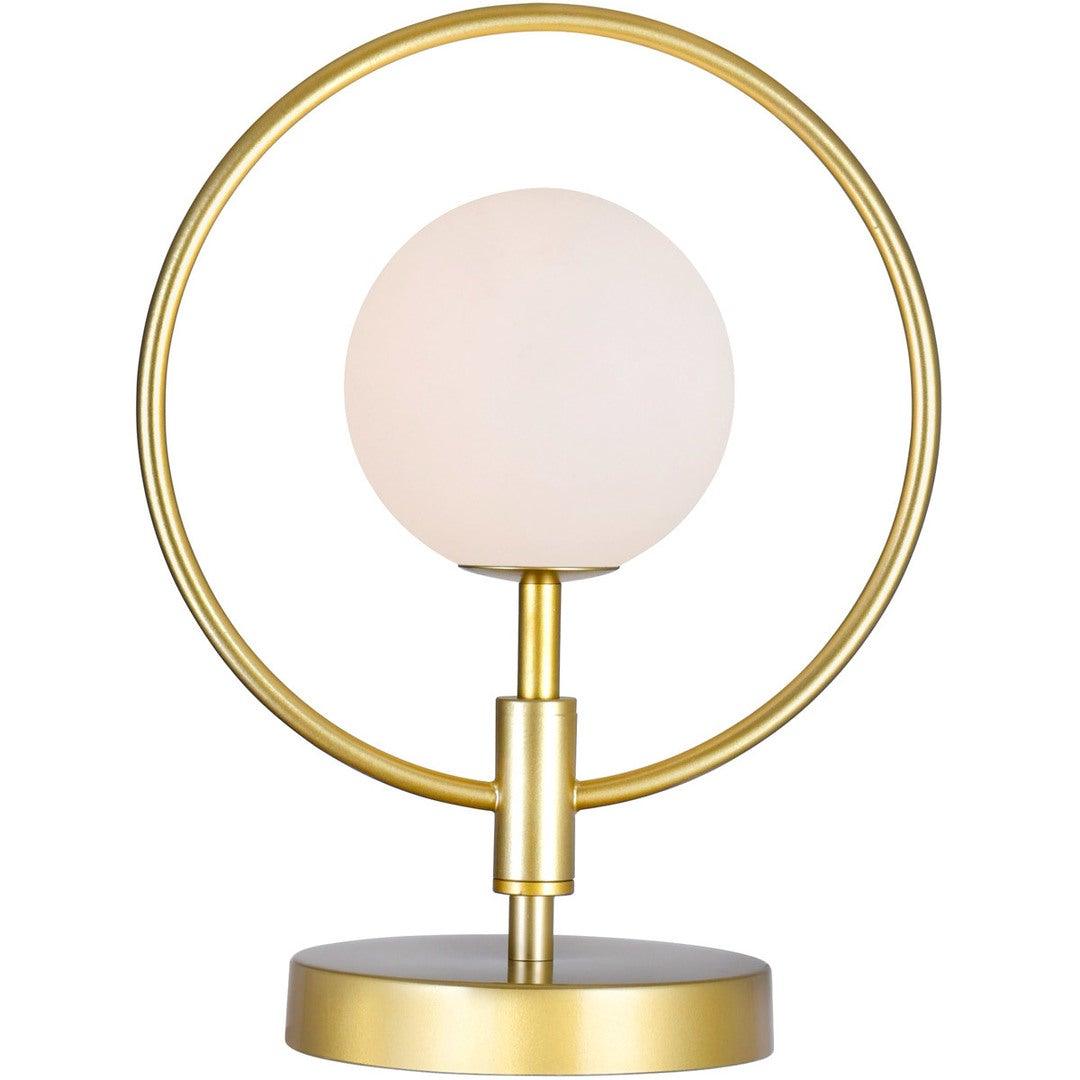 Medallion Gold Ring Frame with Frosted Globe Table Lamp - LV LIGHTING