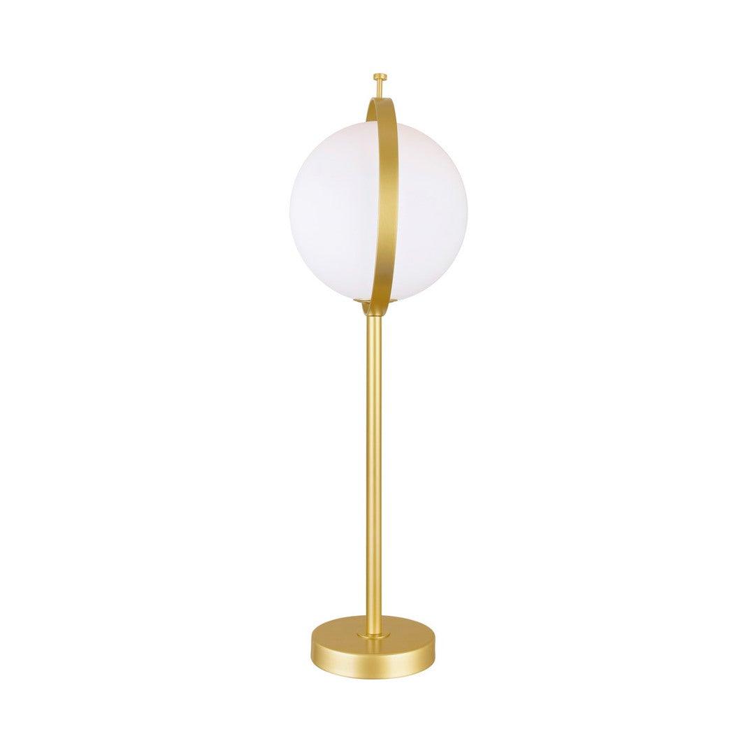 Brass Ring with Frosted Globe Table Lamp - LV LIGHTING
