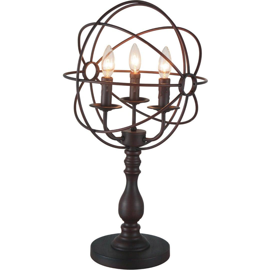 Brown with Orbit Frame Table Lamp - LV LIGHTING