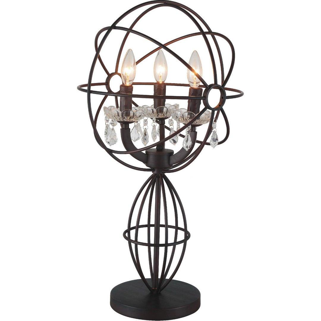 Brown with Orbit Frame Table Lamp - LV LIGHTING