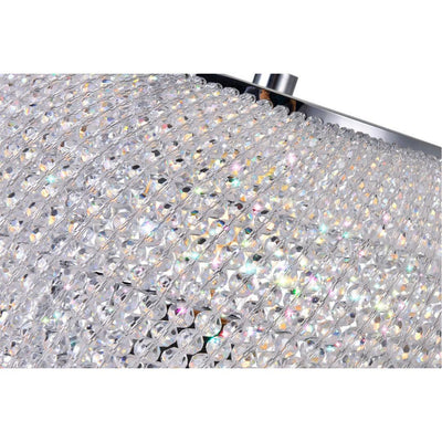 Chrome with Crystal Strand Shade Table Lamp - LV LIGHTING