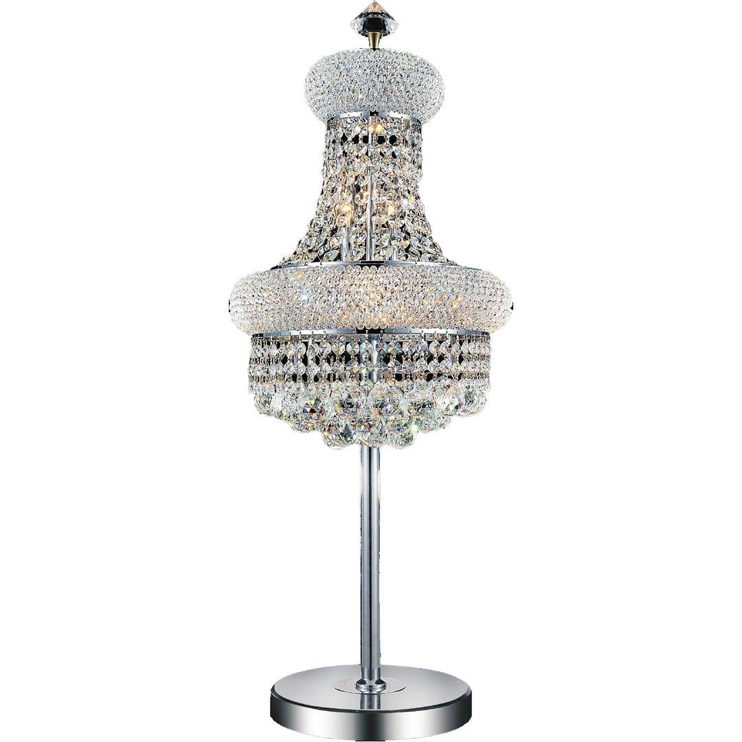 Chrome with Crystal Drop and Strand Table Lamp - LV LIGHTING