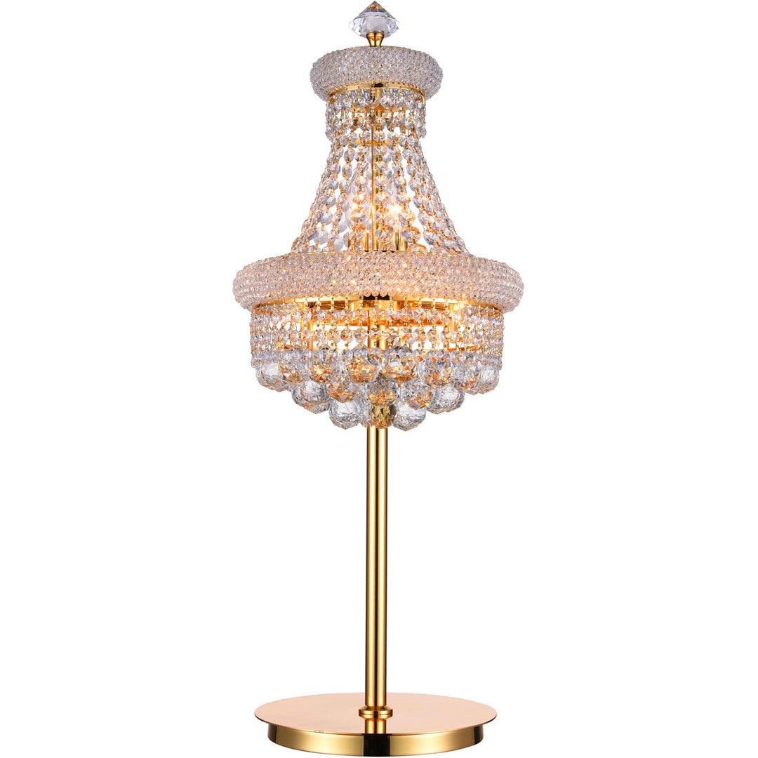 Gold with Crystal Drop and Strand Table Lamp - LV LIGHTING