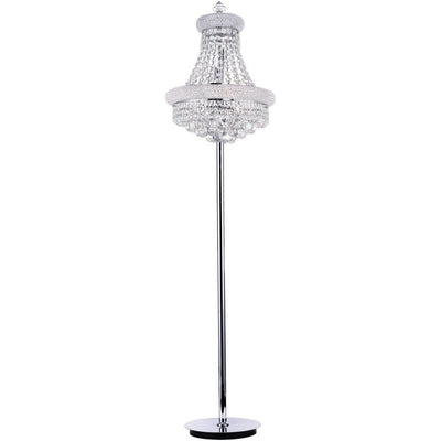 Steel with Crystal Drop and Strand Floor Lamp - LV LIGHTING