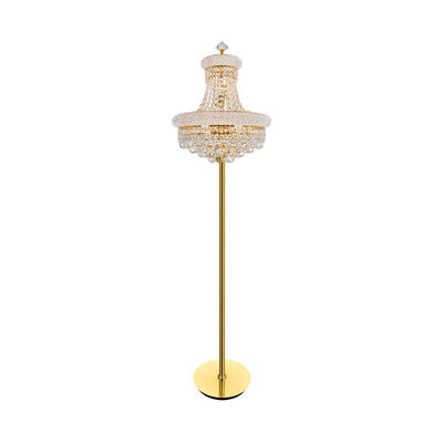 Steel with Crystal Drop and Strand Floor Lamp - LV LIGHTING