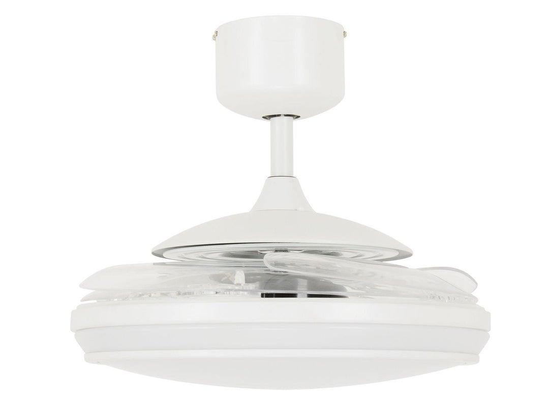 LED Steel with Clear Retractable Blade Ceiling Fan - LV LIGHTING