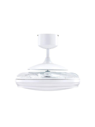 LED Steel with Clear Retractable Blade Ceiling Fan - LV LIGHTING