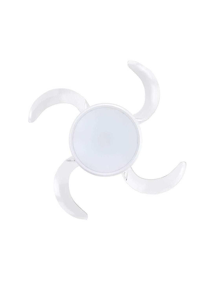 LED Steel with Clear Retractable Blade Ceiling Fan - LV LIGHTING