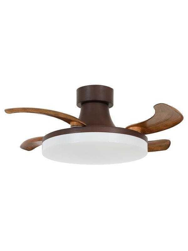 LED Steel with Retractable Blade Ceiling Fan - LV LIGHTING
