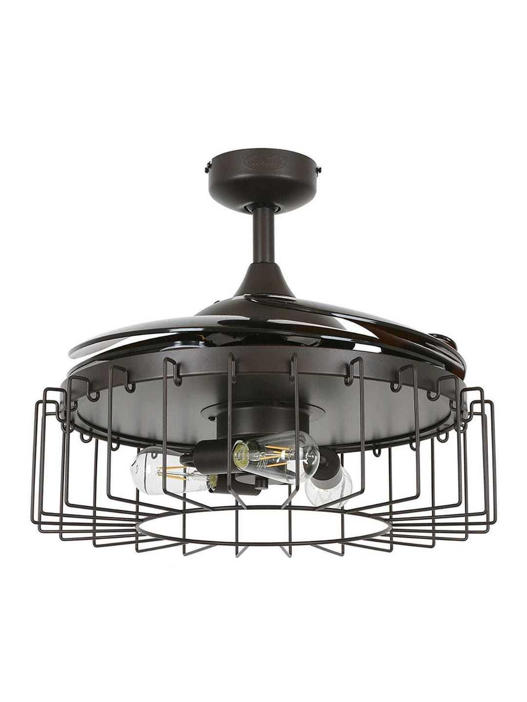 Steel with Open Air Frame Retractable Blade Ceiling Fan - LV LIGHTING