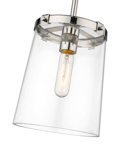 Steel with Clear Glass Shade Pendant - LV LIGHTING