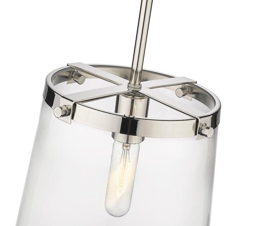 Steel with Clear Glass Shade Pendant - LV LIGHTING