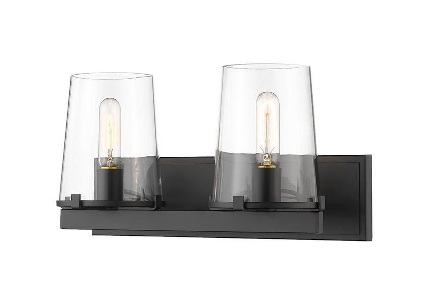 Steel with Clear Glass Shade Vanity Light - LV LIGHTING