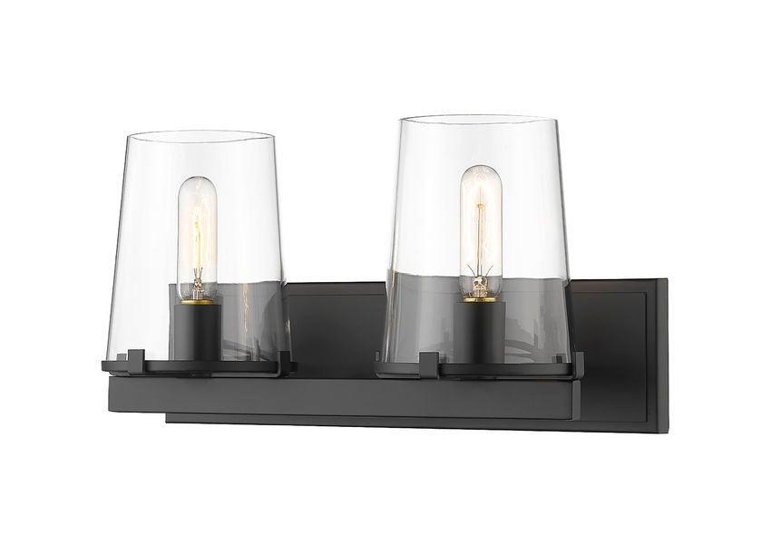 Steel with Clear Glass Shade Vanity Light - LV LIGHTING