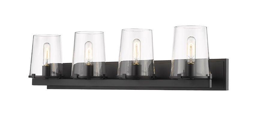 Steel with Clear Glass Shade Vanity Light - LV LIGHTING