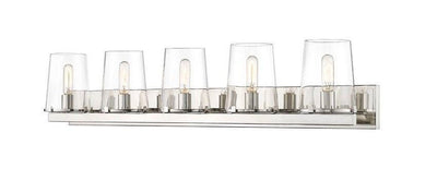 Steel with Clear Glass Shade Vanity Light - LV LIGHTING